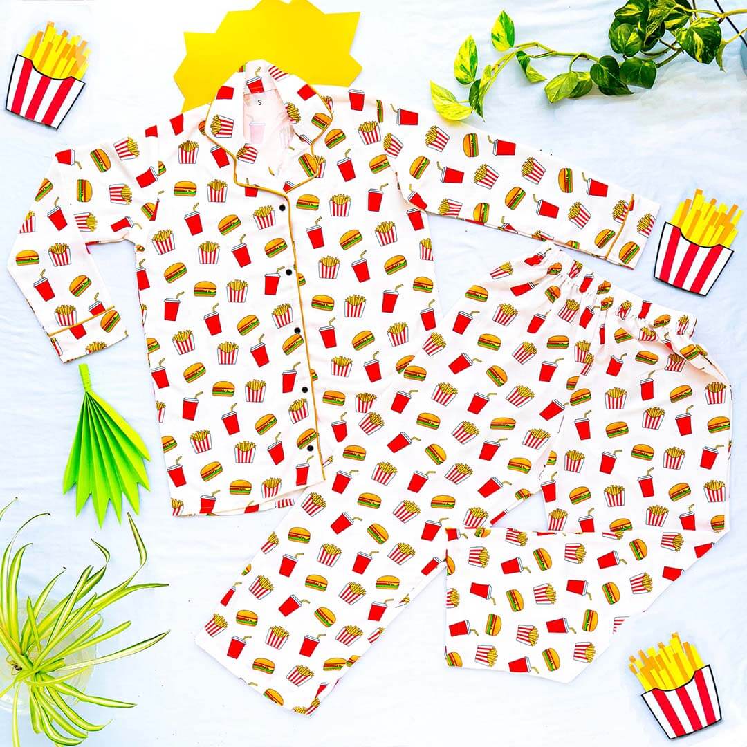 Burger & Chips PJ Set