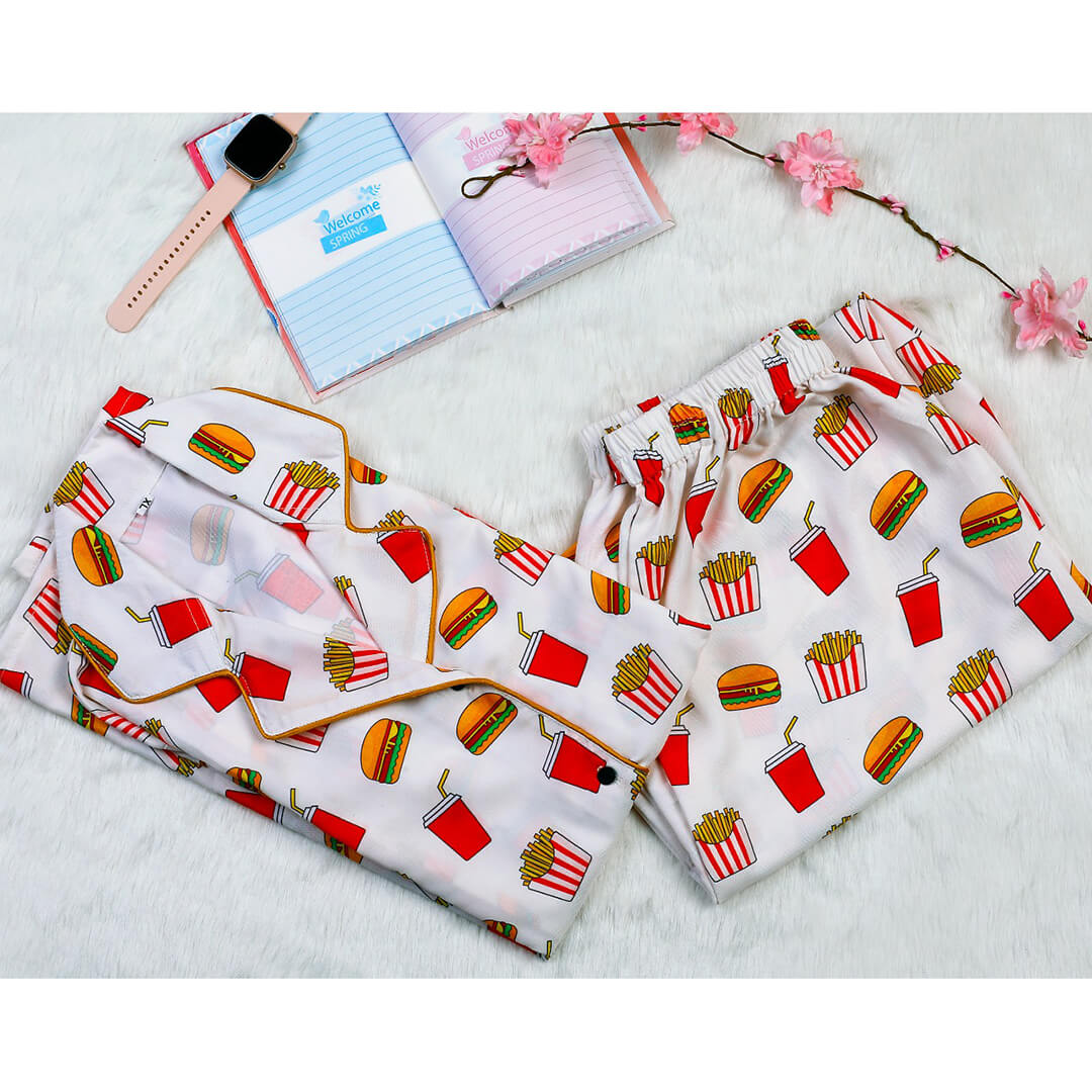 Burger & Chips PJ Set